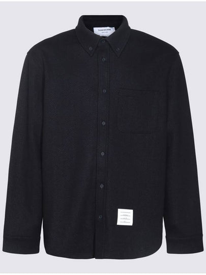 long sleeve shirt navy - THOM BROWNE - BALAAN 2