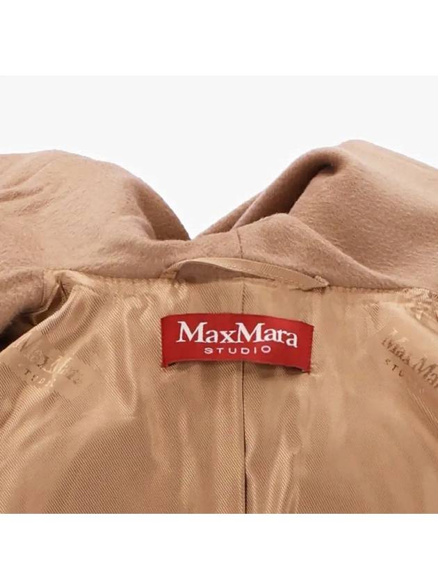 Newmang Hooded Single Coat Camel - MAX MARA - BALAAN 4