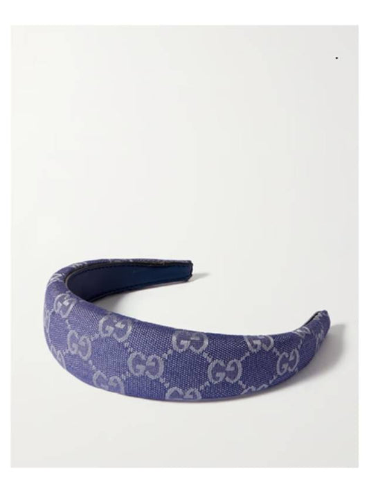 Danny GG Canvas Leather Hairband Blue - GUCCI - BALAAN 2