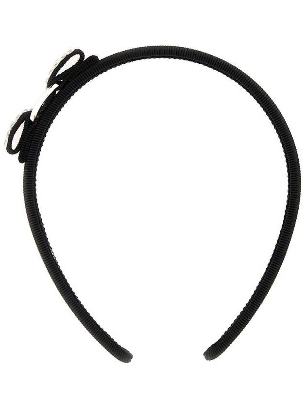 Vara Crystal Hairband Black - SALVATORE FERRAGAMO - BALAAN 2