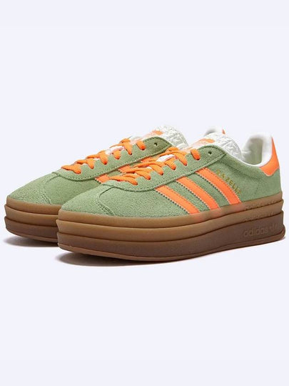 Gazelle Bold Suede Low Top Sneakers Semi Green Spark - ADIDAS - BALAAN 2