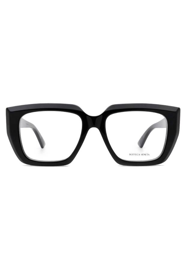 Eyewear Square Horn-rimmed Glasses Black - BOTTEGA VENETA - BALAAN 1