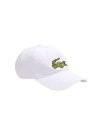 Embroidered Logo Organic Cotton Ball Cap White - LACOSTE - BALAAN 2