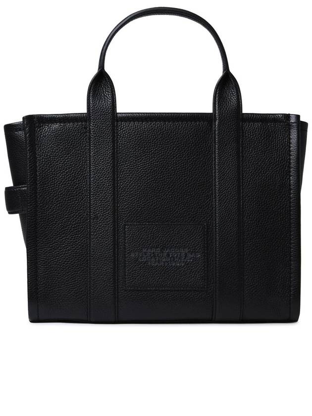 Logo Medium Leather Tote Bag Black - MARC JACOBS - BALAAN 4