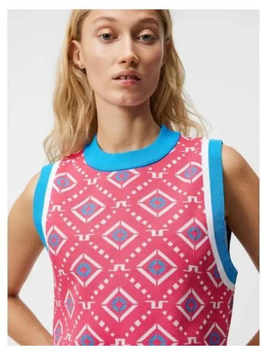 Golf Women s Freja Knit Vest Blue Diamond Logo Domestic Product GR5Y24042937838 - J.LINDEBERG - BALAAN 1