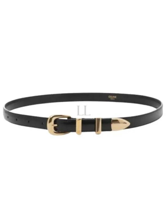 Western 14 Leather Belt Black - CELINE - BALAAN 2