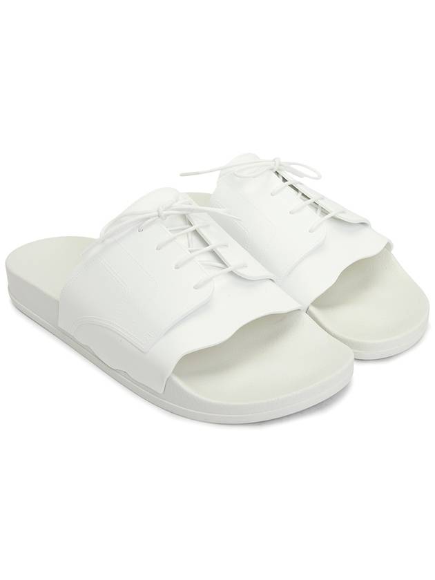 Men's Lace Up Pool Slippers White - MAISON MARGIELA - BALAAN 4