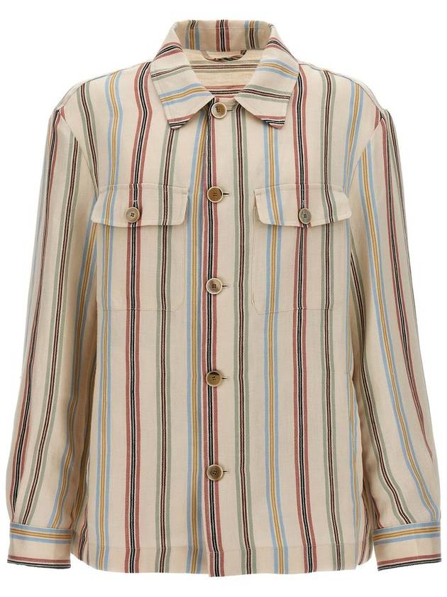 Etro Striped Overshirt - ETRO - BALAAN 1