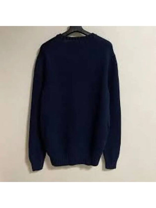 Savings Suede Patch Wool Cashmere Sweater Blue 1236595 - POLO RALPH LAUREN - BALAAN 1