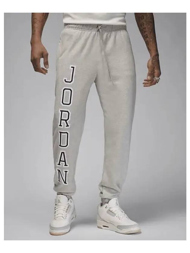 Jordan Sports Crossover Men s Dry Fit Fleece Pants Gray Heather White FV8628 050 709798 - NIKE - BALAAN 1