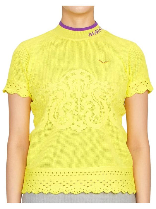 Golf Wear Women s Short Sleeve Knit MLW 3A AB04 YELLOW - MARK & LONA - BALAAN 2