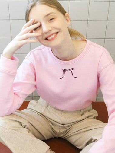 Ribbon Long Sleeve T-Shirt Pink - LE FORONG - BALAAN 1