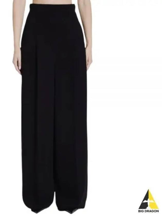 Lino Triacetate Wide Pants Black - MAX MARA - BALAAN 2