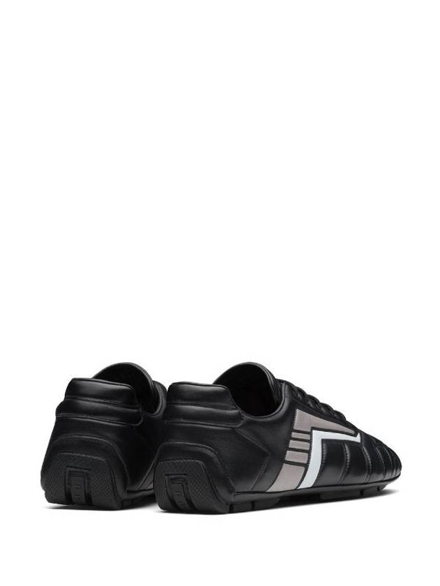 REV Logo Low Top Sneakers Black - PRADA - BALAAN 5