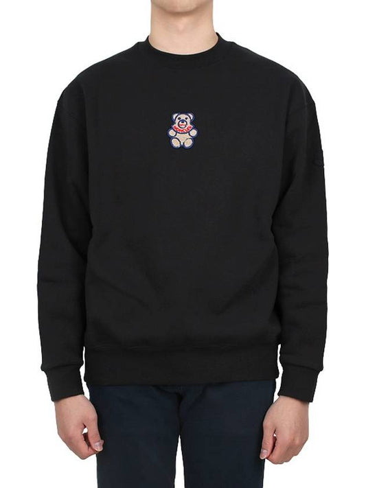 Logo Patch Sweatshirt Black - MONCLER - BALAAN 2