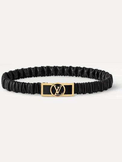 Dauphine Smoke 25MM Leather Belt Black - LOUIS VUITTON - BALAAN 2