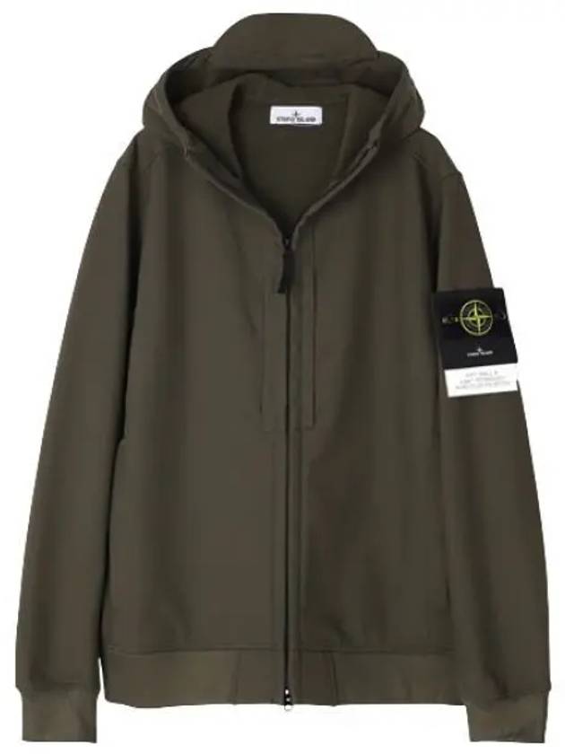 Soft Shell Idai Effect Recycled Polyester Lightweight Hooded Blouson Men s Jacket - STONE ISLAND - BALAAN 1