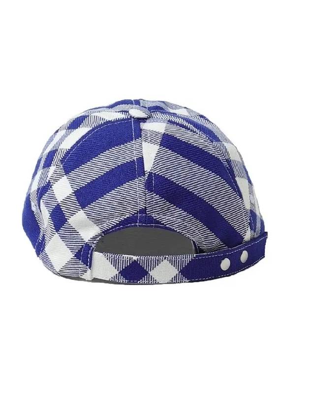 Tartan Check Ball Cap Blue - BURBERRY - BALAAN 4