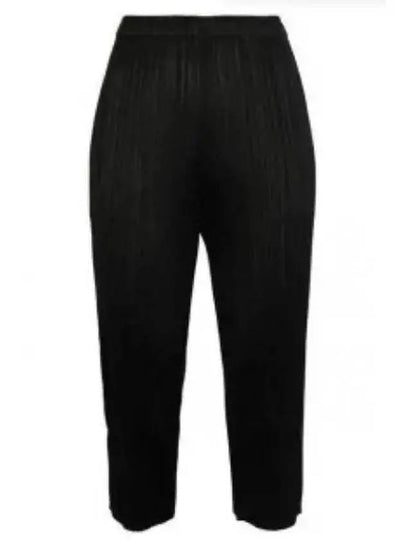 Pleated Basic Straight Pants Black - ISSEY MIYAKE - BALAAN 2