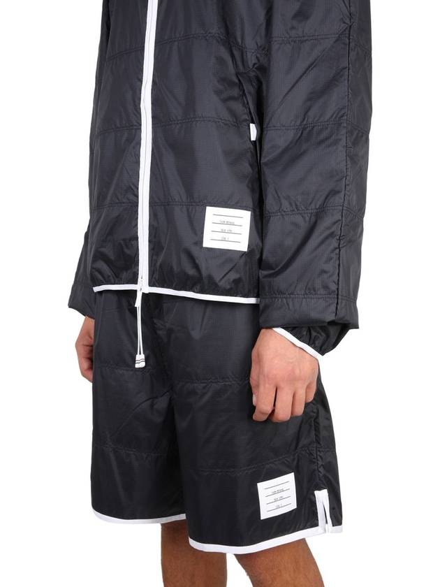 Quilted Ripstop Jersey Lining Track Jacket - THOM BROWNE - BALAAN 5