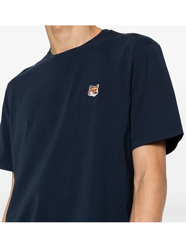 Fox Head Patch Classic Short Sleeve T-Shirt Ink Blue - MAISON KITSUNE - BALAAN 4