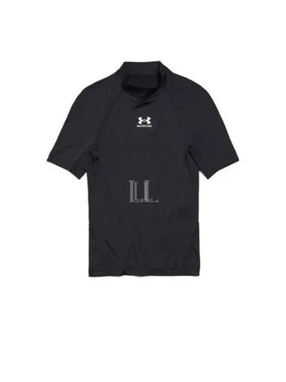 Logo Mock Neck Short Sleeve T-Shirt Black - BALENCIAGA - BALAAN 2