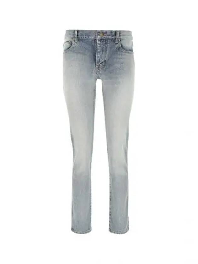 Women's Vintage Boyfriend Jeans Light Blue - SAINT LAURENT - BALAAN 2