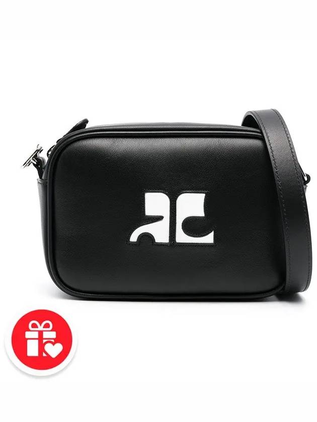 Reedition Camera Leather Cross Bag Black - COURREGES - BALAAN 9