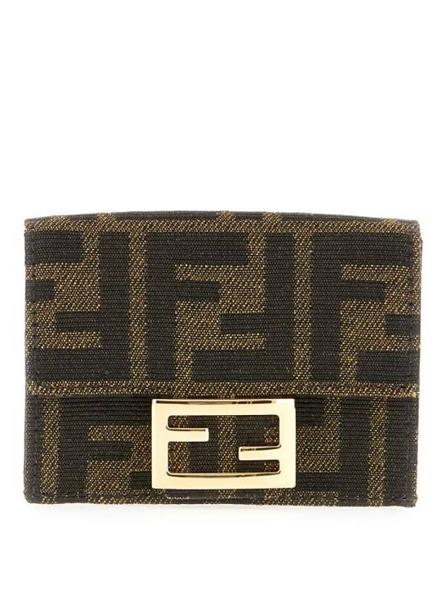 Baguette Micro Tri-fold Half Wallet Brown - FENDI - BALAAN 2