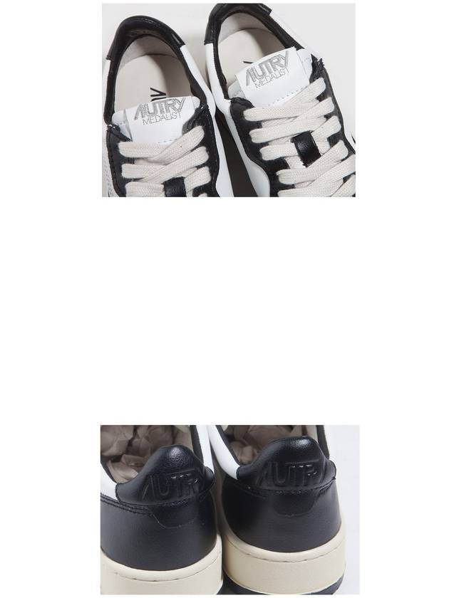 Medalist Leather Low Top Sneakers White Black - AUTRY - BALAAN 7