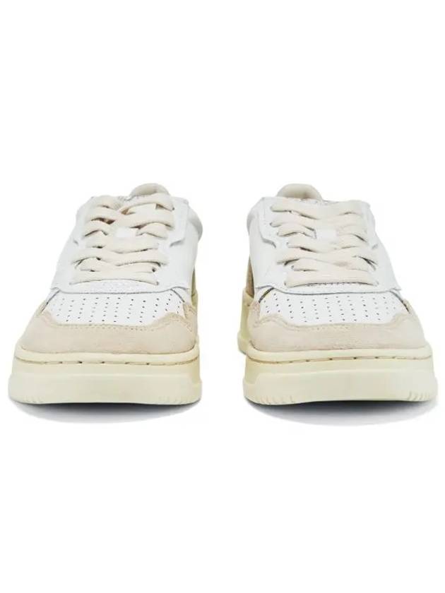 Medalist Leather Suede Low Top Sneakers White Pink - AUTRY - BALAAN 4