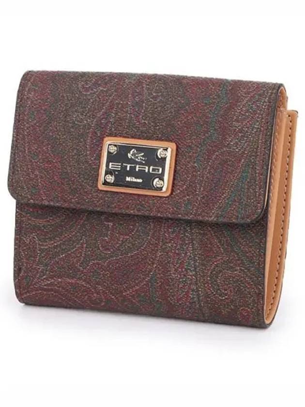 Paisley Logo Half Wallet Brown - ETRO - BALAAN 2