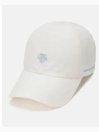 Sports Basic Spirit Ribbed Nylon Ball Cap Ivory SP323UCP7C - DESCENTE - BALAAN 1