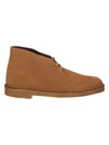 Men's Desert Leather Ankle Boots Suede Cola - CLARKS - BALAAN 1