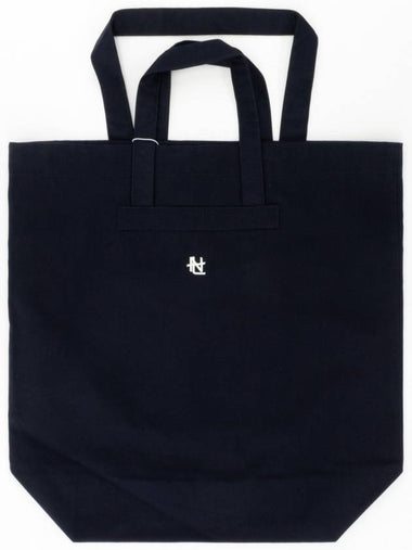 Chino logo embroidery tote bag navy SUOS400E N - NANAMICA - BALAAN 1