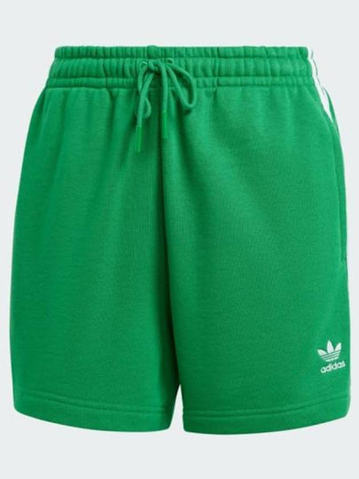 3 Stripe French Terry Shorts Green - ADIDAS - BALAAN 2