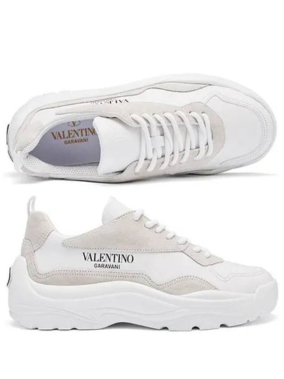 Gumboy Banshee Leather Low Top Sneakers White - VALENTINO - BALAAN 2