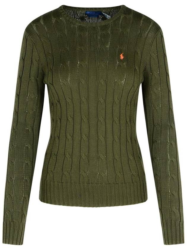 Polo Ralph Lauren 'Julianna' Green Cotton Sweater - POLO RALPH LAUREN - BALAAN 1