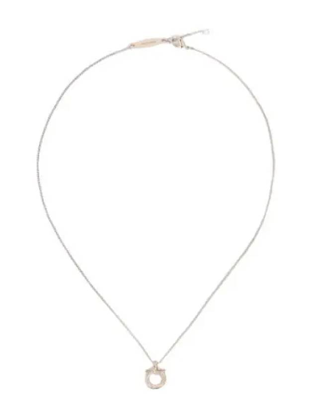 Ferragamo Twisted Gancini Pendant Necklace Gold Accessories - SALVATORE FERRAGAMO - BALAAN 1