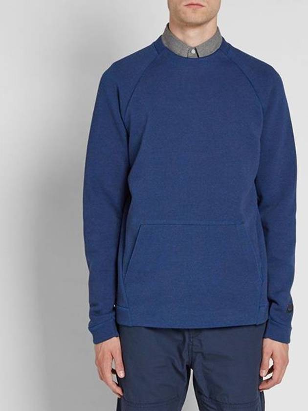 Tech Fleece Pocket Long Sleeve T-Shirt Navy - NIKE - BALAAN 7