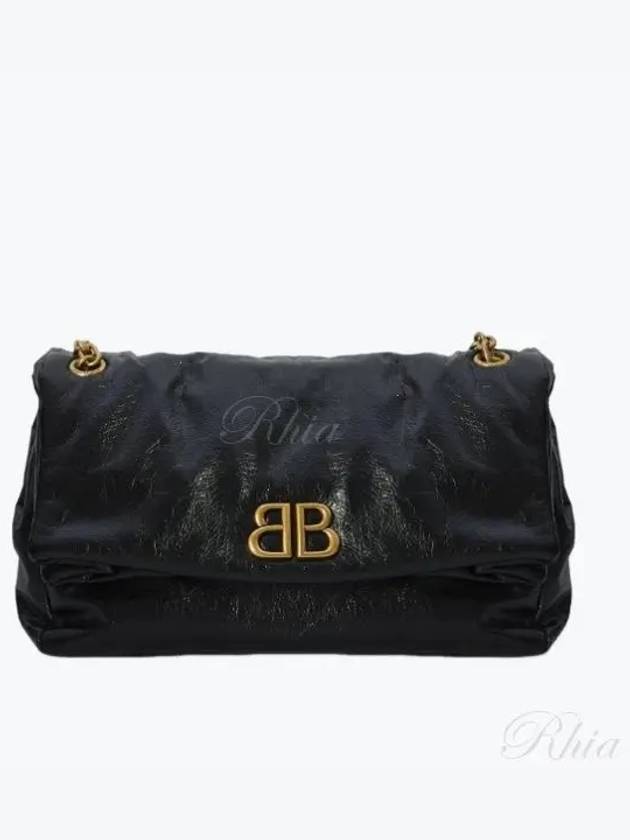 Monaco Chain Strap Shoulder Bag Black - BALENCIAGA - BALAAN 2