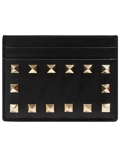 Rockstud Card Wallet Black - VALENTINO - BALAAN 2