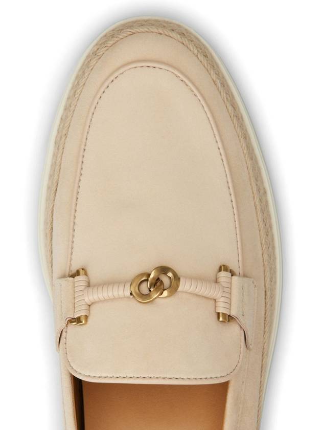 T-Ring Suede Loafers Beige - TOD'S - BALAAN 5