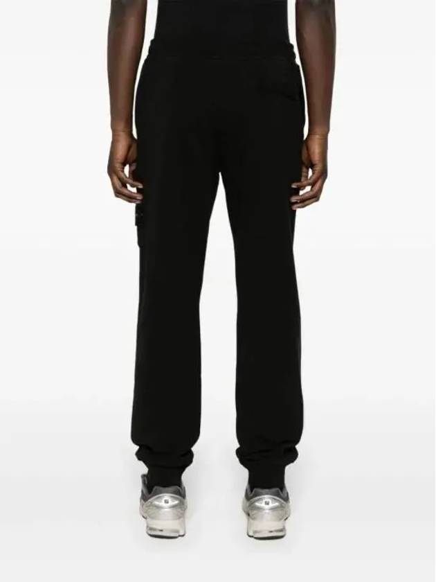 Cotton Fleece Cargo Truck Pants Black - STONE ISLAND - BALAAN 6