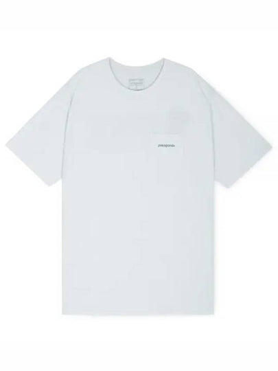 Men's Boardshort Logo Pocket Cotton Short Sleeve T-Shirt White - PATAGONIA - BALAAN 2