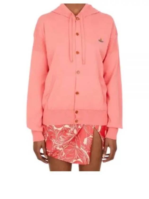 Embroidered Logo Hoodie Cardigan Pink - VIVIENNE WESTWOOD - BALAAN 2