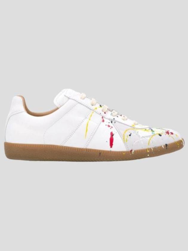 Men's Replica German Army Paint Low Top Sneakers White - MAISON MARGIELA - BALAAN 3