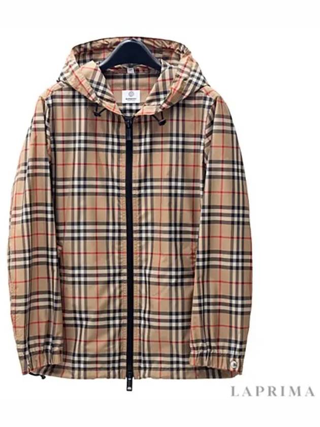 WoMen's Everton Vintage Check Hooded Jacket Beige - BURBERRY - BALAAN 5