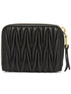 Matelasse Nappa Leather Coin Wallet Black - MIU MIU - BALAAN 3