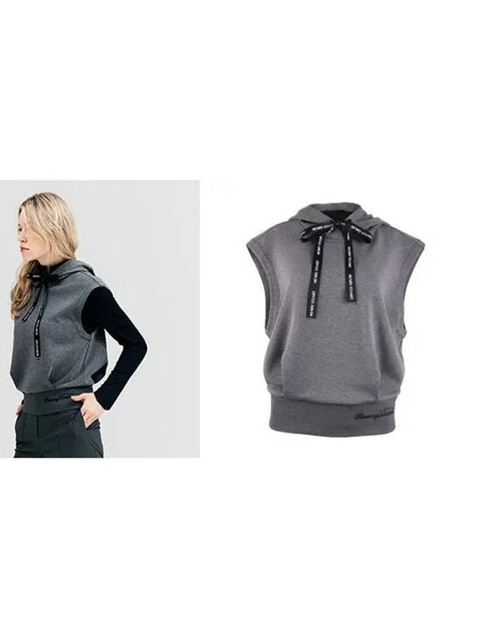 Golf Sweat Hooded Vest Gray - HENRY STUART - BALAAN 2